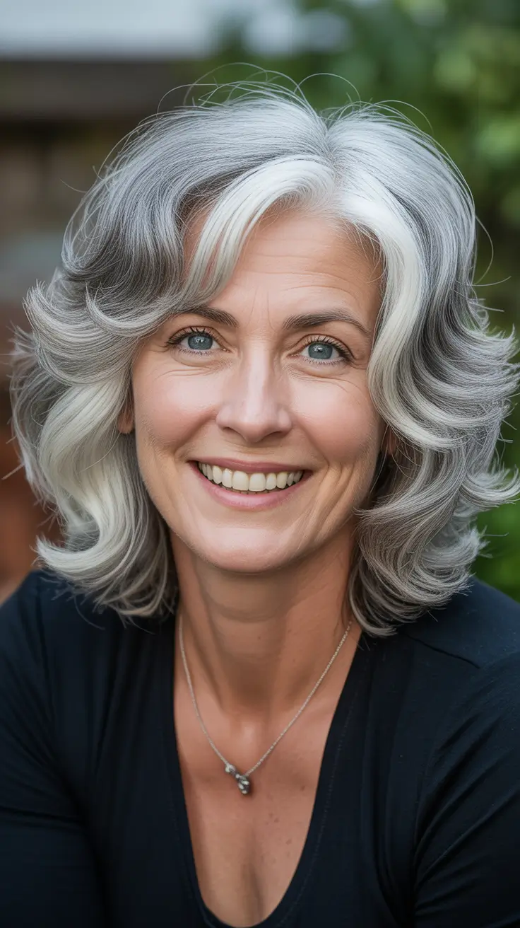 flattering spring haircuts for women over 60 2026 - Soft Balance: Mid-Length Waves