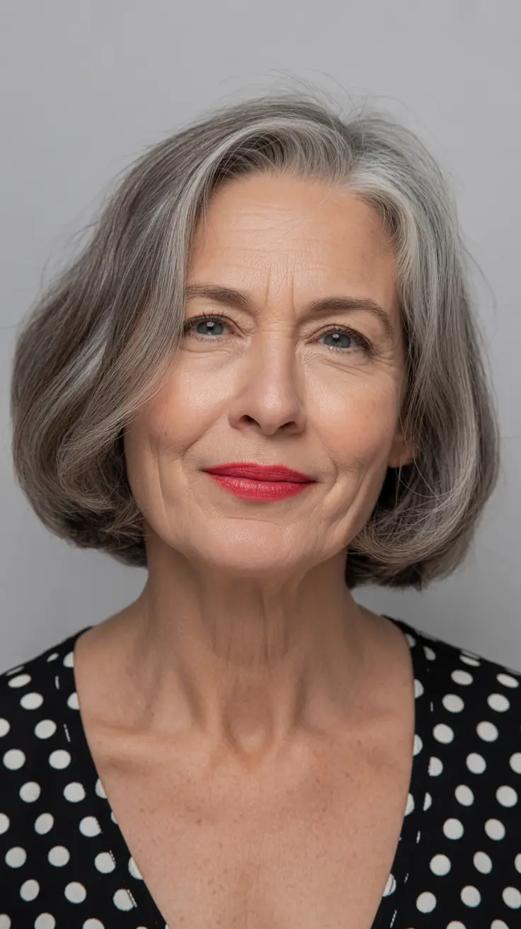 flattering spring haircuts for women over 60 2026 - Shoulder-Length Layered Shag with Soft Texture