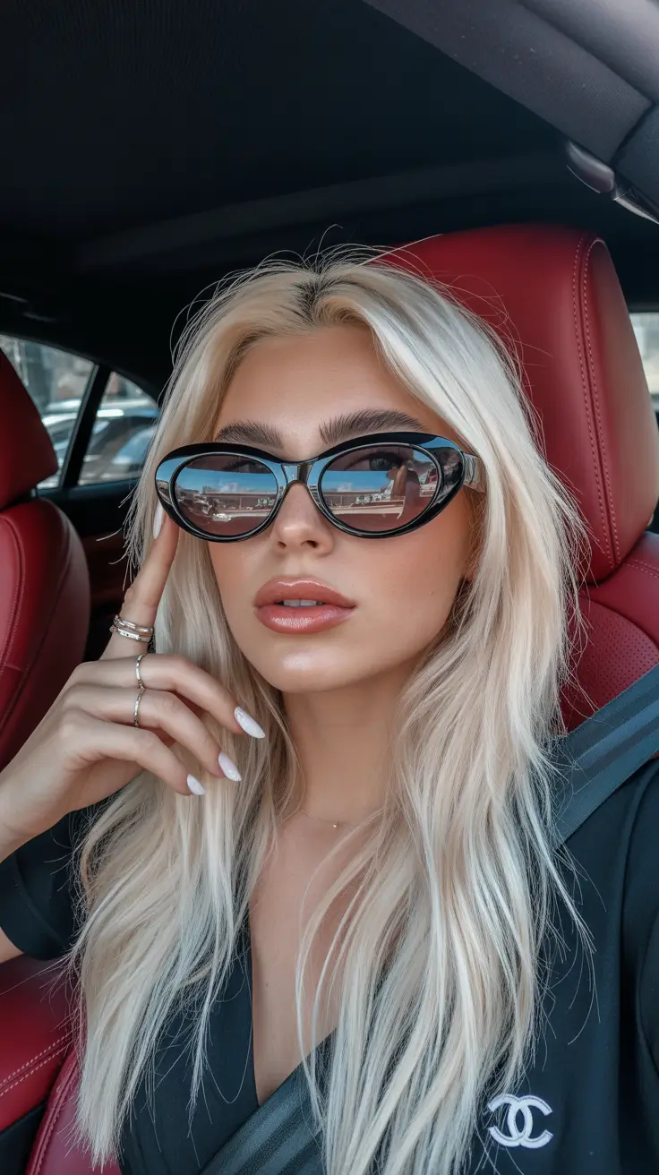 hair color for blondes summer 2026 Cool Platinum Lengths with Subtle Dip Dye Brightness