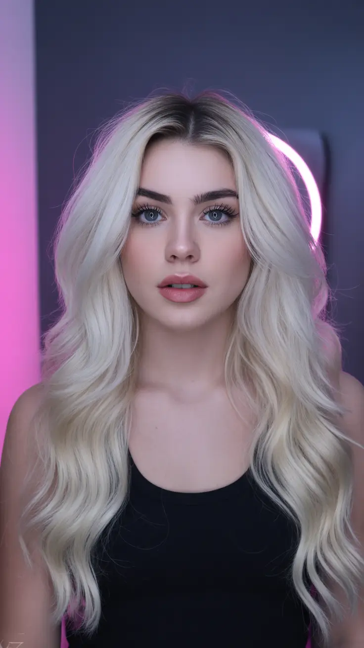 hair color for blondes summer 2026 Cool Pearl Blonde Waves with Playful Festival Energy