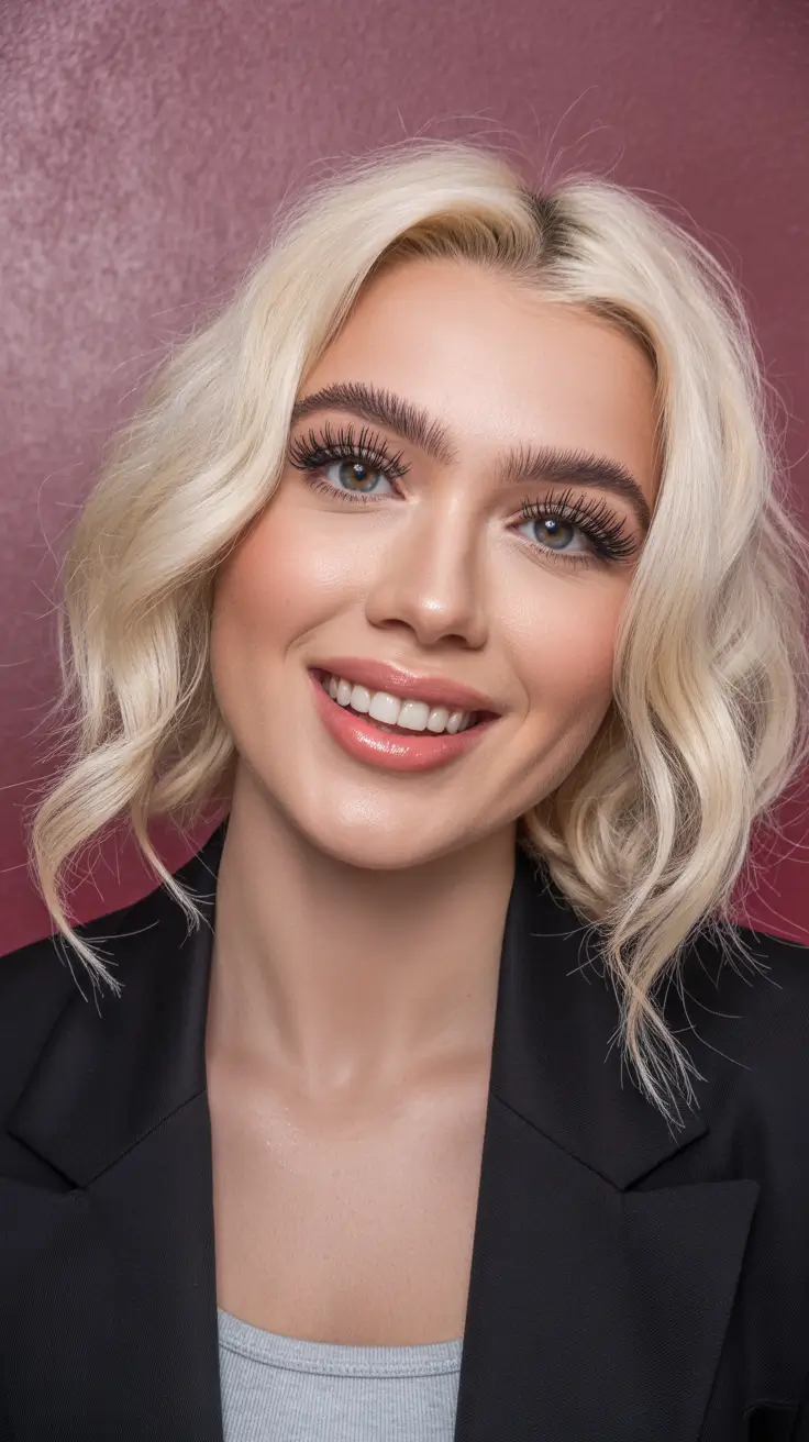 hair color for blondes summer 2026 Soft Creamy Blonde Waves with Playful Summer Texture