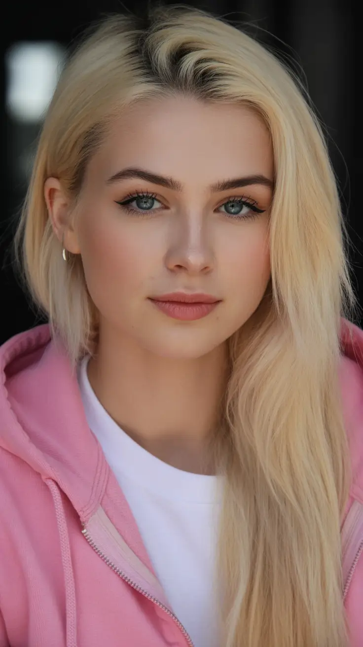 hair color for blondes summer 2026 Sleek Side Part Blonde with Minimalist Light Contrast