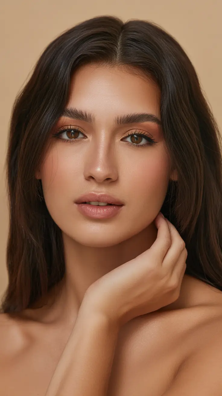 hair color ideas for brunettes summer 2026 Warm Neutral Brunette Glow with Natural Skin-Enhancing Tone