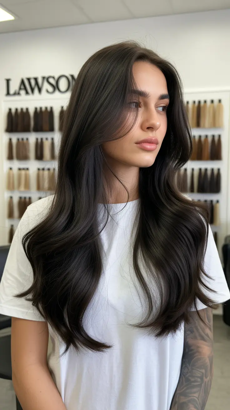 hair color ideas for brunettes summer 2026 Rich Dimensional Brunette with Sculpted Balayage Flow