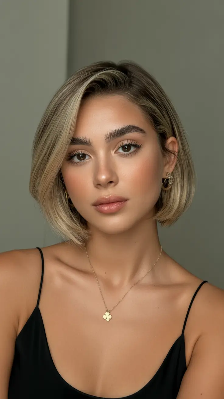 hair color ideas for summer 2026 Dimensional Blonde Contour Bob Glow