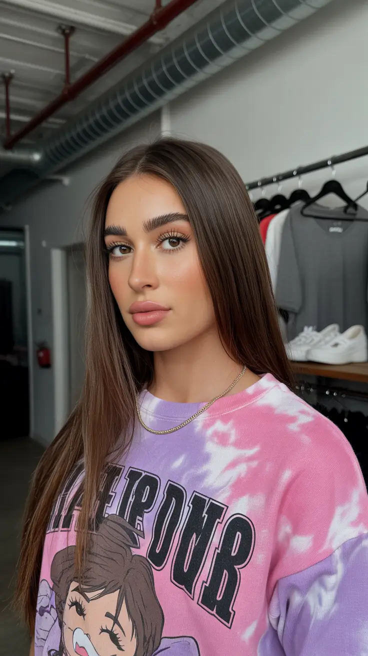 hair color ideas for summer 2026 Neutral Brunette Youthful Straight Flow