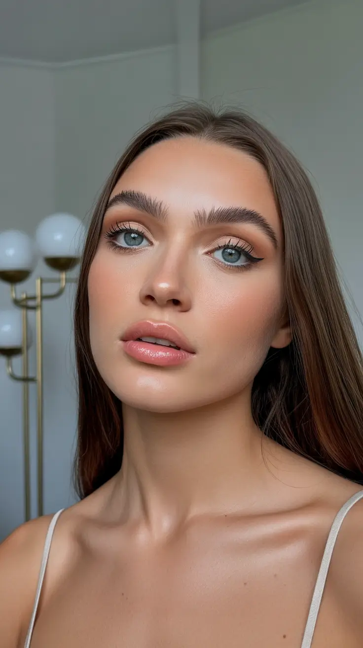 May Hair Color Ideas 2026 Silky Chestnut Glass Hair Minimal Length