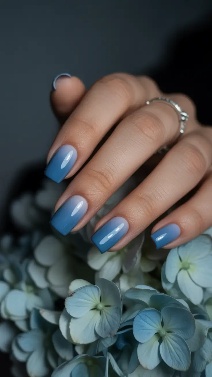 May Nails Ideas 2026 Airy Blue Ombre That Whispers Early Summer Dreams
