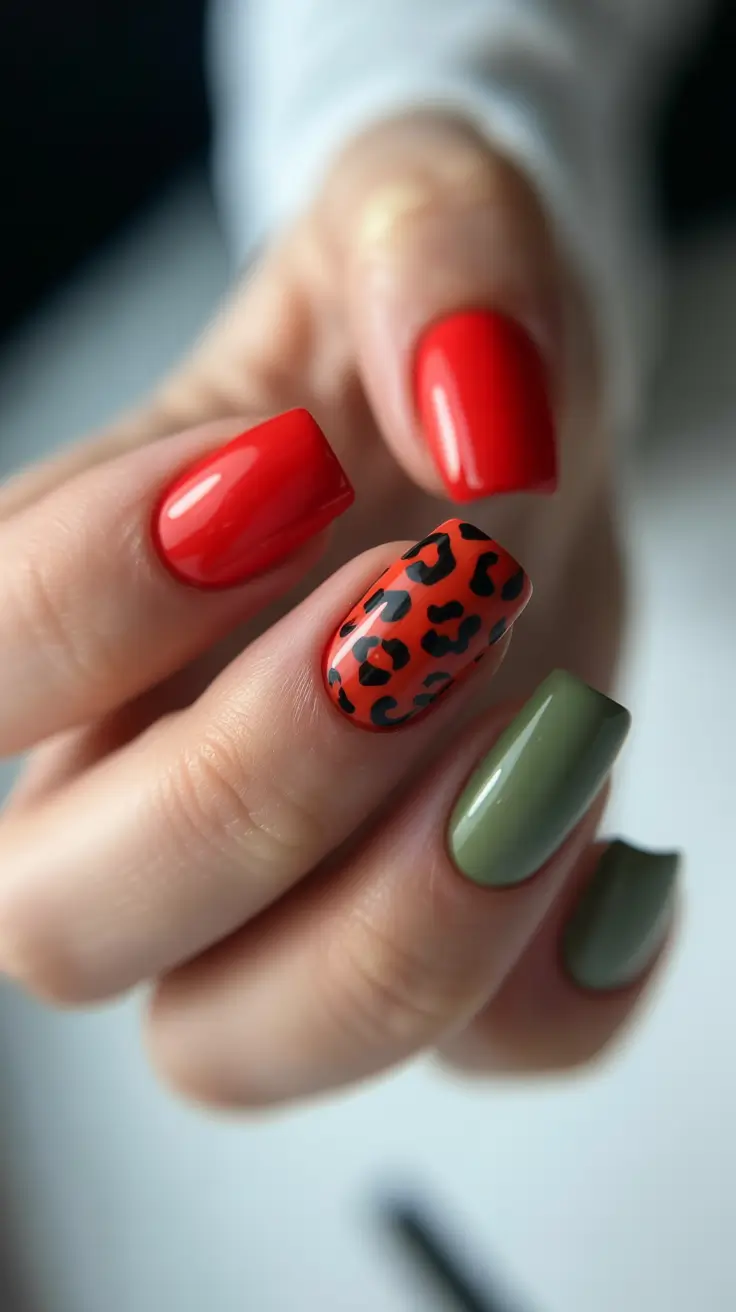 nail art ideas for summer 2026 Wild Safari Color Clash