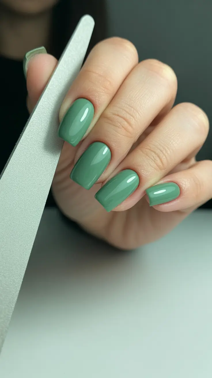 nail art ideas for summer 2026 Soft Sage Everyday Glow