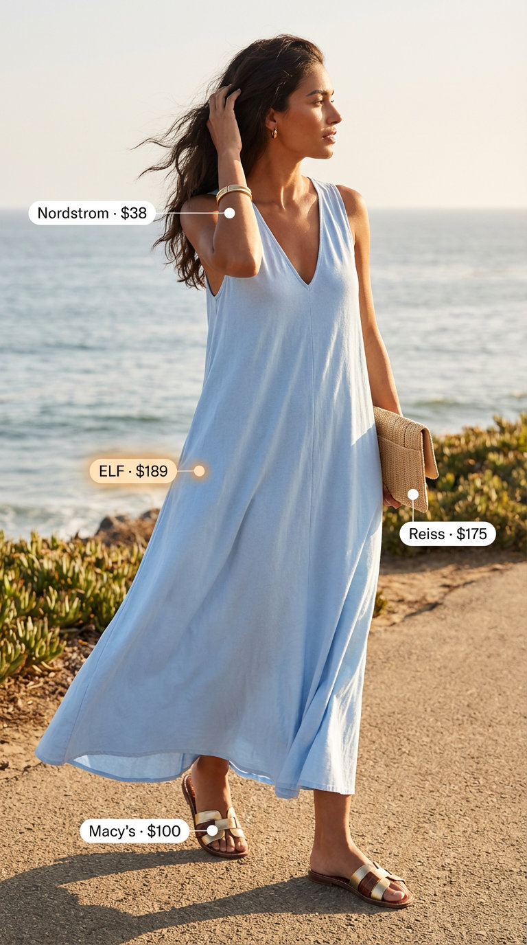 Old Money Outfits for women Summer 2026 - Coastal Summer Soirée outfit idea