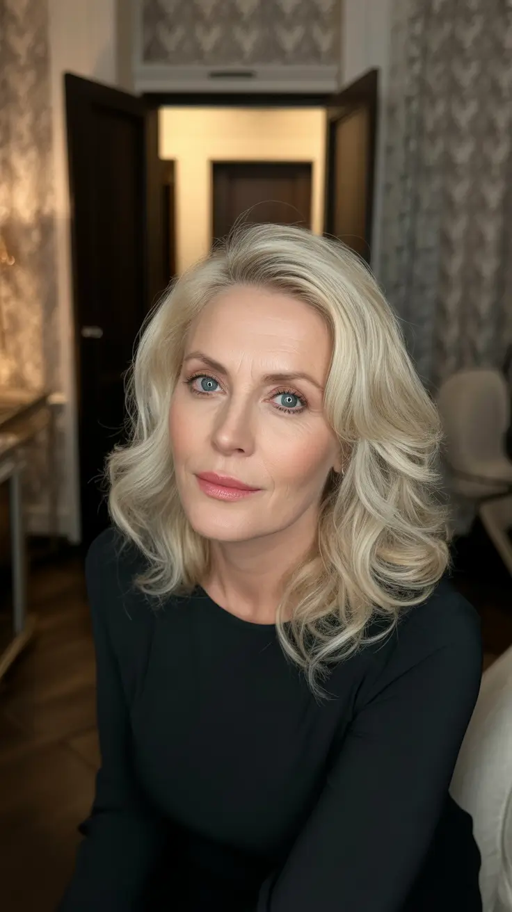 popular spring haircuts for women over 40 2026 Voluminous Blonde Layers