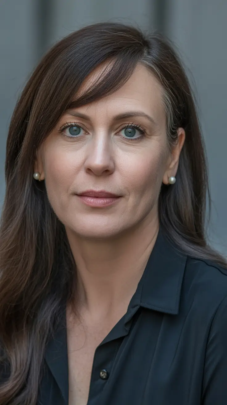 popular spring haircuts for women over 40 2026 Elegant Long Side Swept Layers