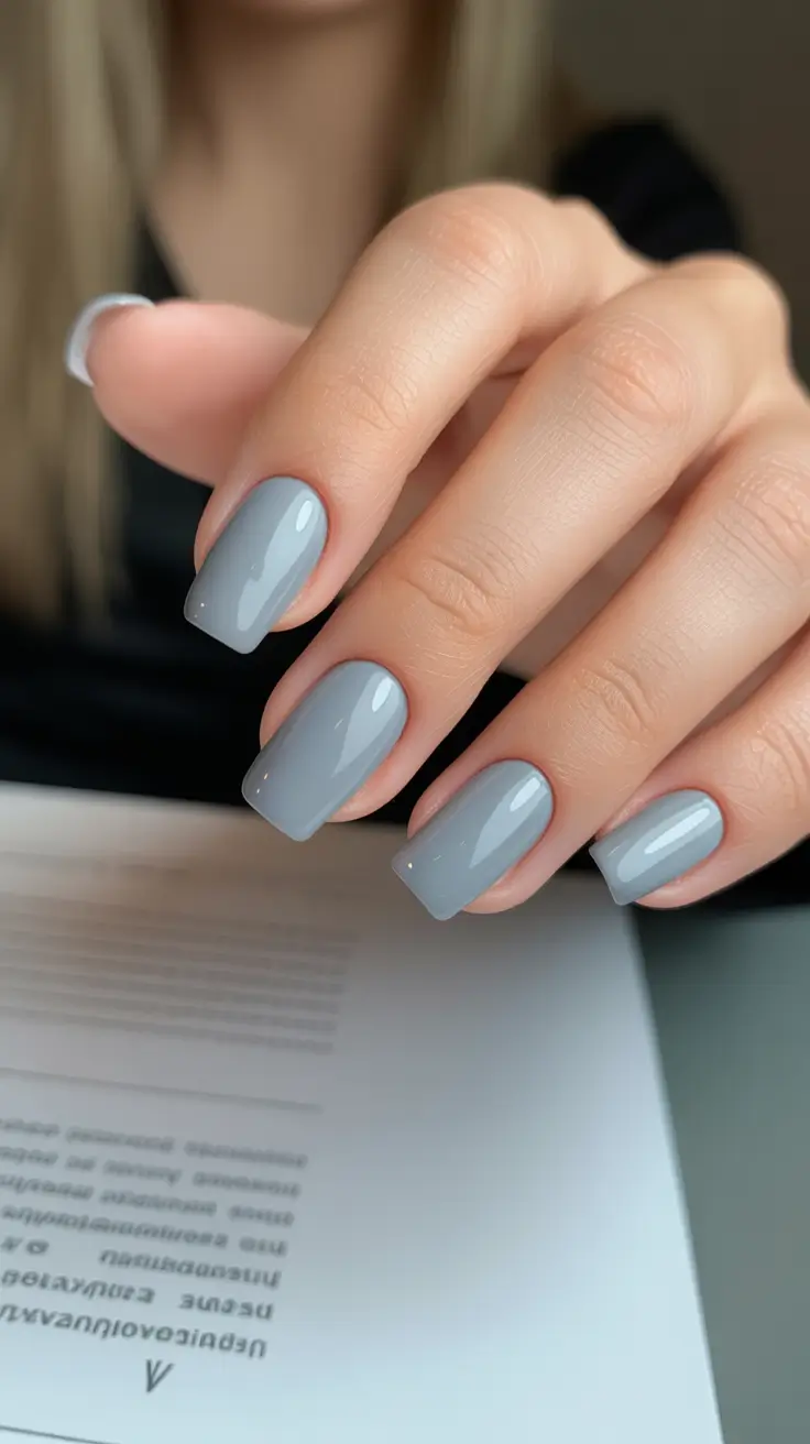 pretty spring nails acrylic 2026 Minimalist Soft Blue Acrylic Nails for a Calm Spring Look