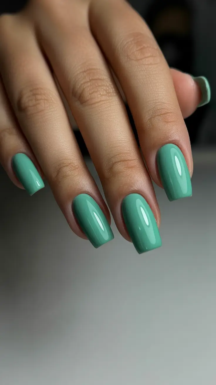 pretty spring nails acrylic 2026 Soft Mint Green Acrylic Nails for a Clean Minimal Spring Look