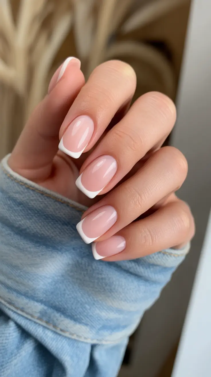 pretty spring nails acrylic 2026 Soft Square French Acrylic Nails That Always Feel Fresh for Spring