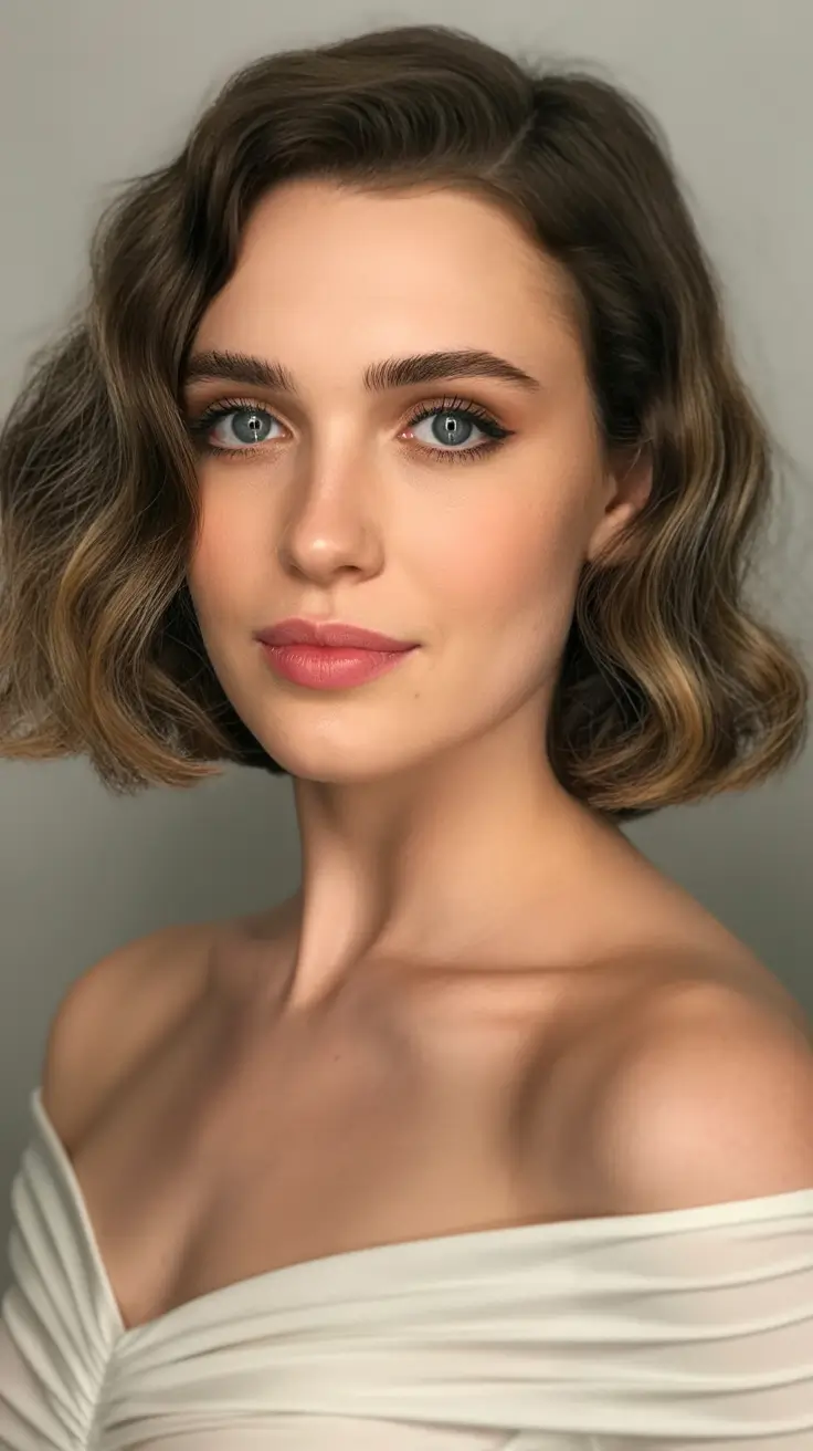simple spring short hairstyles 2026 Retro Inspired Wavy Bob With Modern Romance