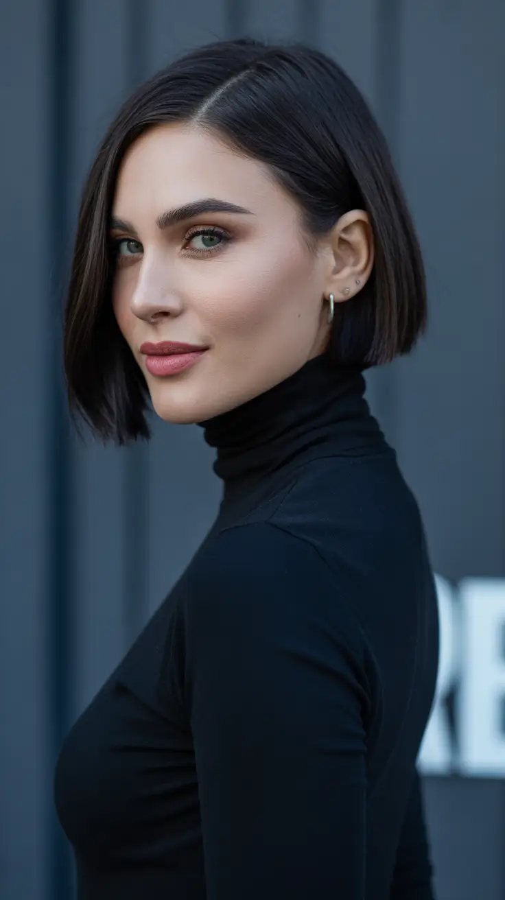 simple spring short hairstyles 2026 Elegant Contour Bob With Soft Side Sweep