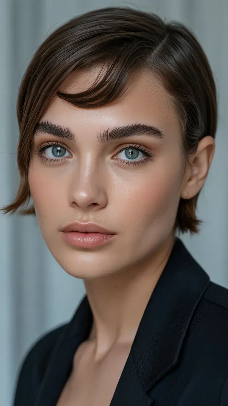 soft spring short haircut styles 2026 Soft Micro Bob with Wispy Spring Bangs