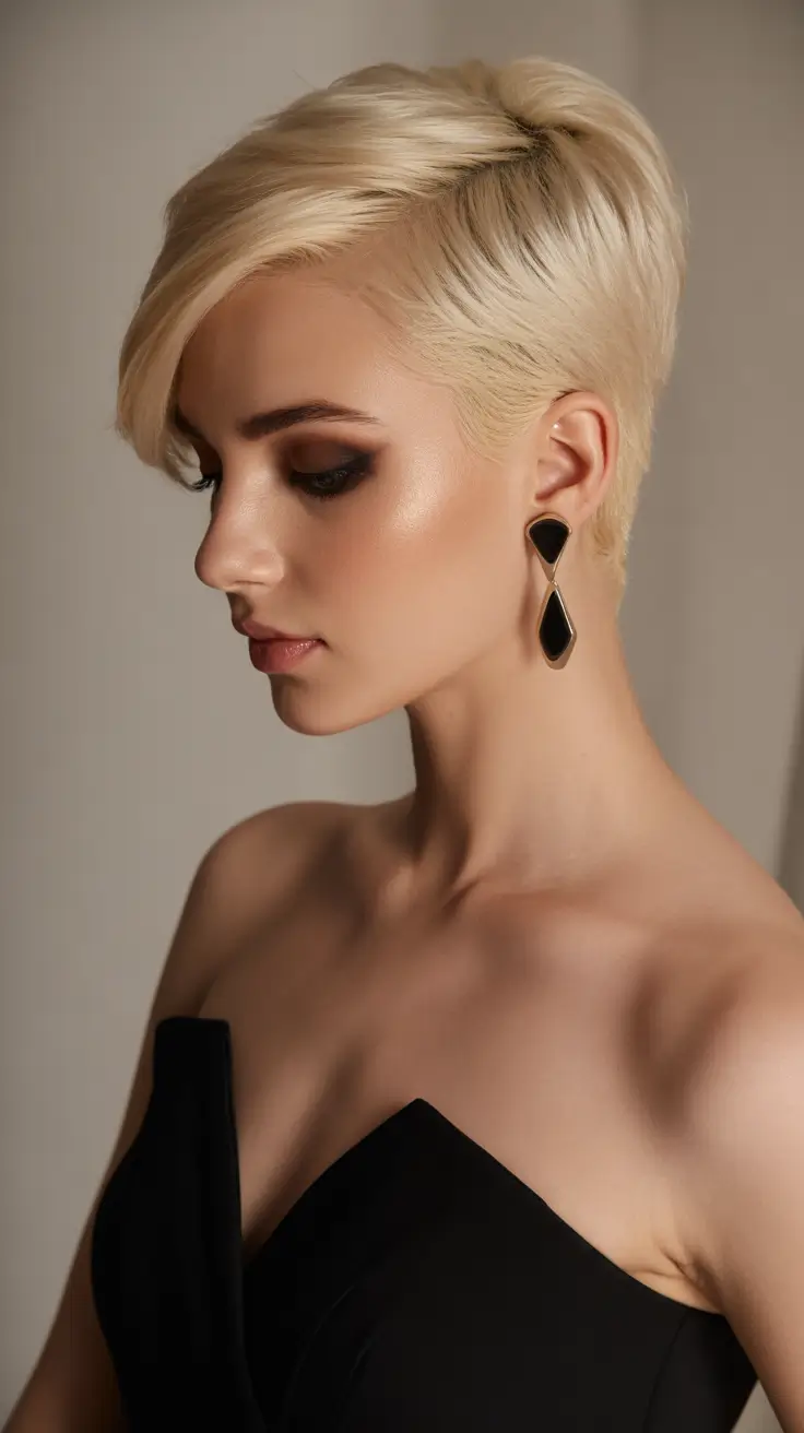 soft spring short haircut styles 2026 Golden Blonde Sculpted Pixie with Elegant Texture