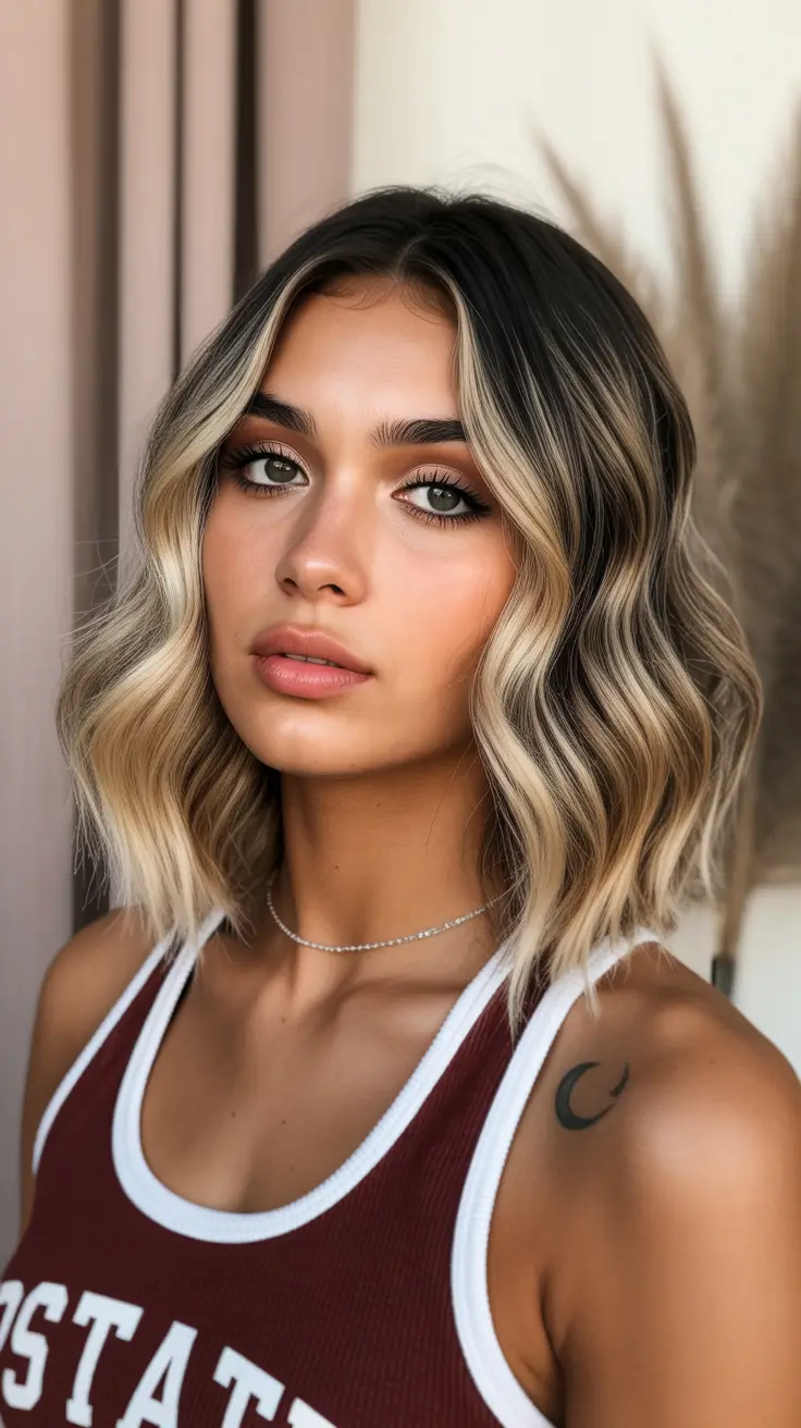 soft spring short haircut styles 2026 Soft Beachy Blonde Bob with Dimensional Waves