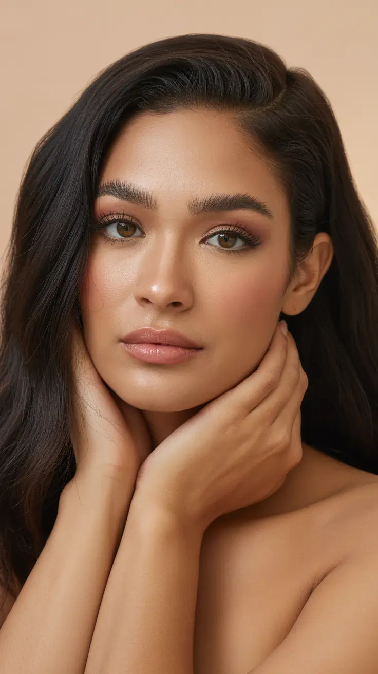 sophisticated spring mid length haircut 2026 Sleek Straight Mid Length Cut with Face Framing Layers