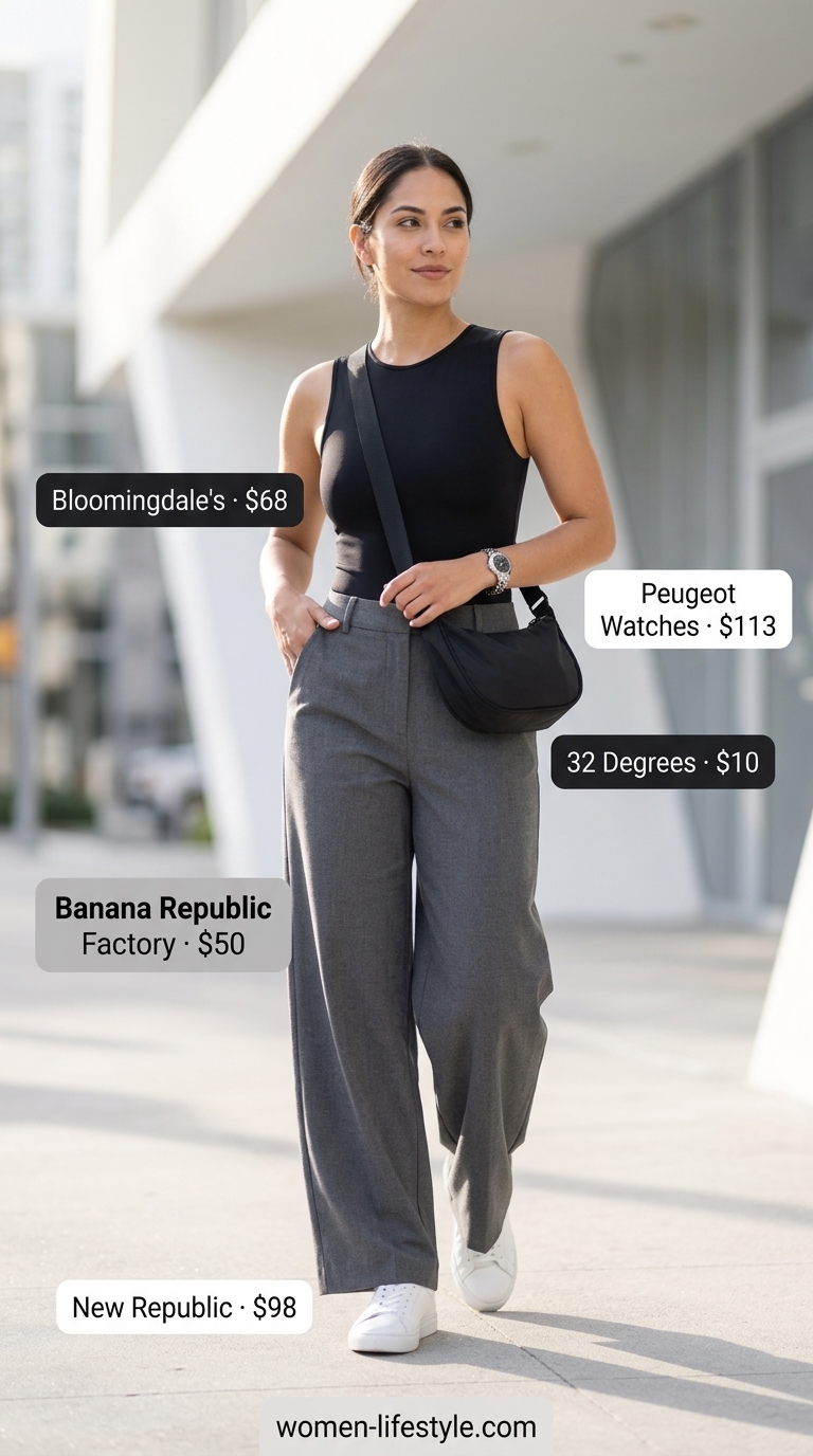 casual summer wide leg pants outfits 2026 outfit idea - fashion styling inspiration