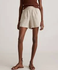 shorts 100% European Linen High Waisted Shorts Quince $45