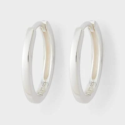 accessory A New Day Sterling Silver Hinged Hoop Earring Target $24.99