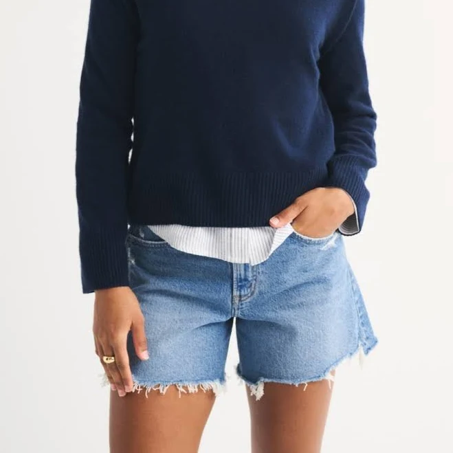 shorts Abercrombie & Fitch Women's Curve Love High Rise Dad Short Abercrombie & Fitch $70
