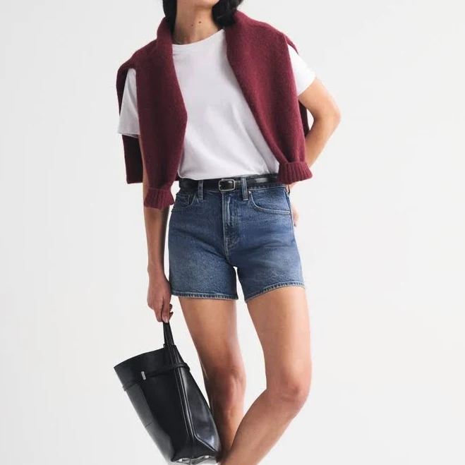 shorts Abercrombie & Fitch Women's High Rise Dad Short Abercrombie & Fitch $70