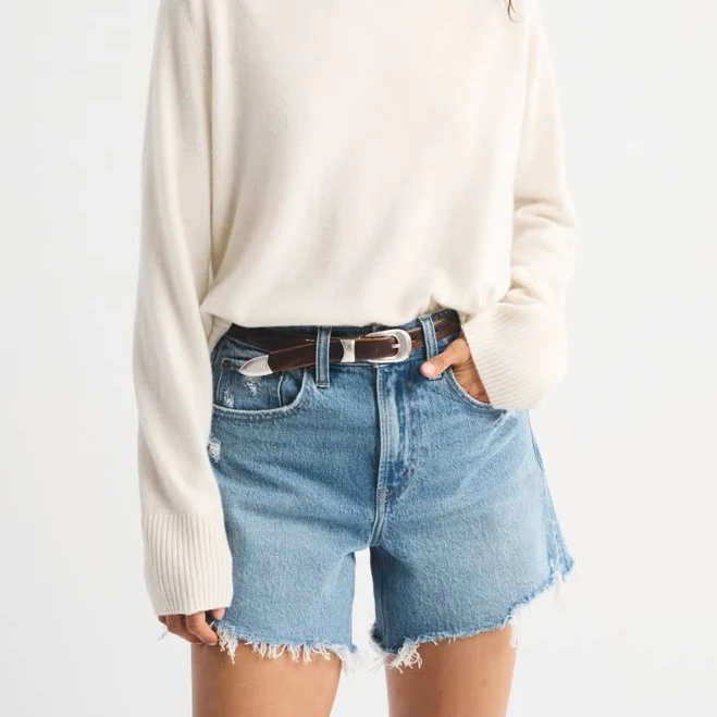 shorts Abercrombie & Fitch Women's High Rise Dad Short Abercrombie & Fitch $70