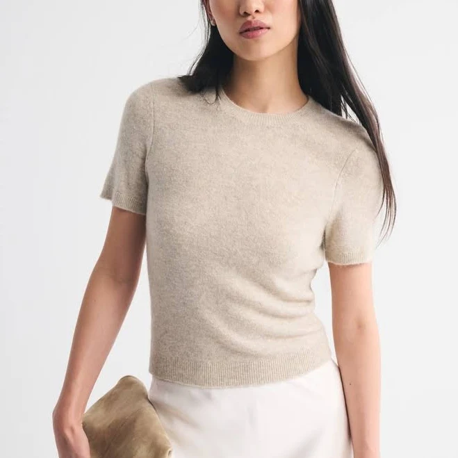 top Abercrombie & Fitch Women's Merino Wool-Blend Sweater Tee Abercrombie & Fitch $65