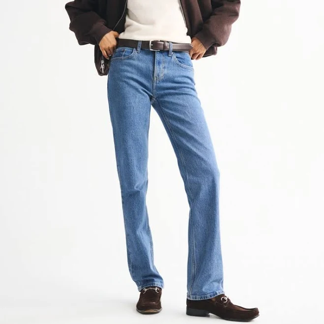 pants Abercrombie & Fitch Women's Mid Rise 90s Straight Jean Abercrombie & Fitch $72