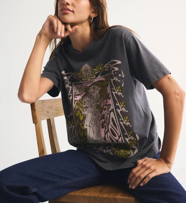 top Abercrombie & Fitch Women's Oversized Fleetwood Mac Graphic Tee Abercrombie & Fitch $19.99