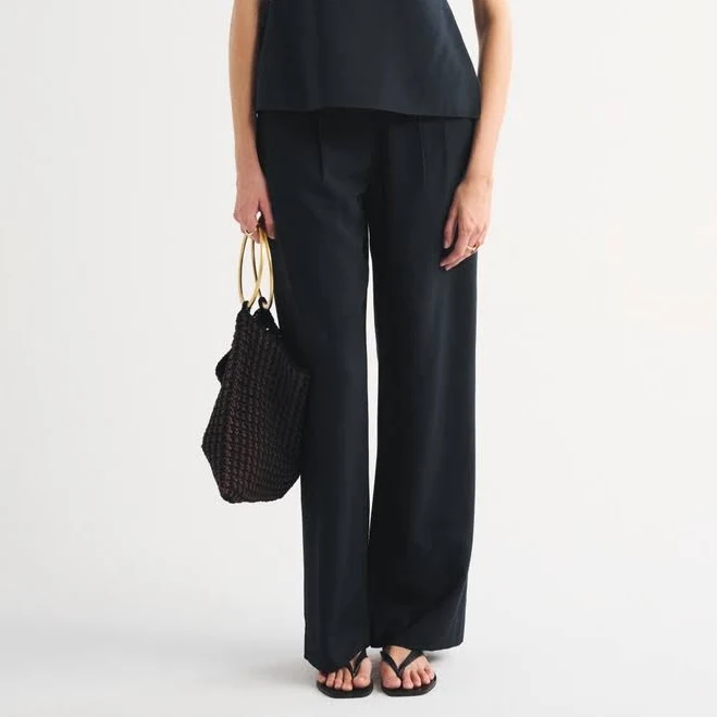 pants Abercrombie & Fitch Women's Sloane Lightweight Crepe Wide Leg Pants Abercrombie & Fitch $90