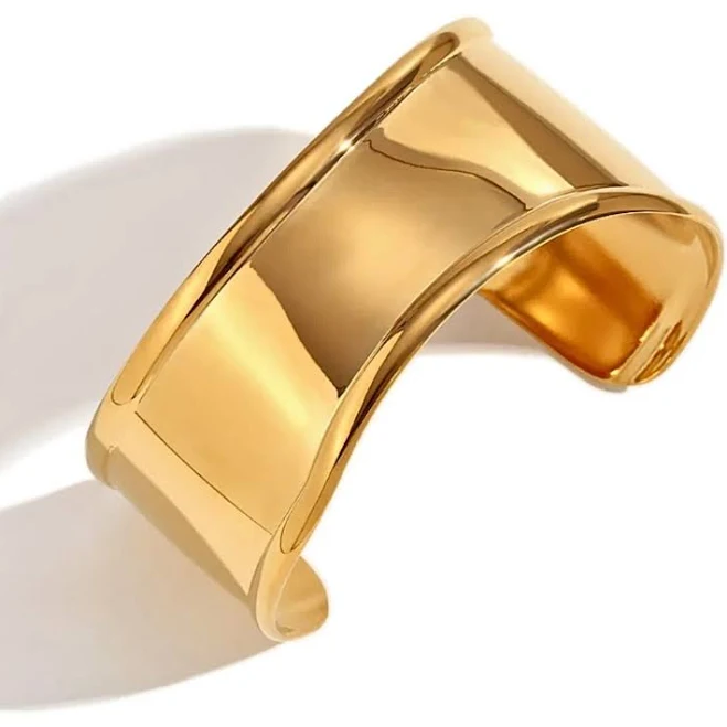 accessory Abstract Gold Statement Cuff Bracelet Olivia Le $64