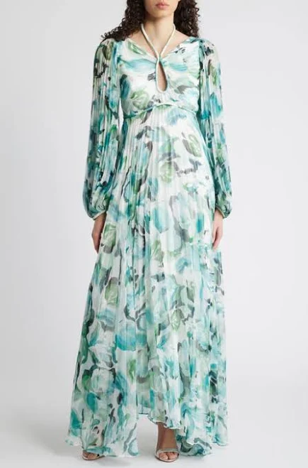 dress Acler Women's Sandywell Pleated Long Sleeve Maxi Dress Nordstrom $260