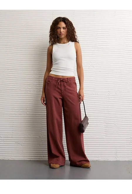trousers AE Dreamy Drape Stretch Low-Rise Ultra Wide-Leg Pants American Eagle Outfitters $19.99