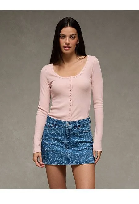skirt AE Stretch High-Waisted Perfect Mini Skirt American Eagle Outfitters $20.98