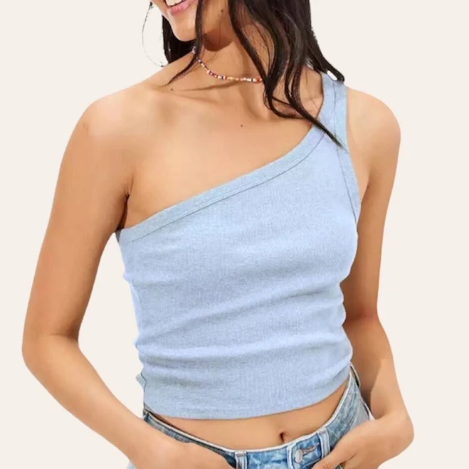one shoulder top AE Women's One-Shoulder Sweater Tank Top eBay $19.99