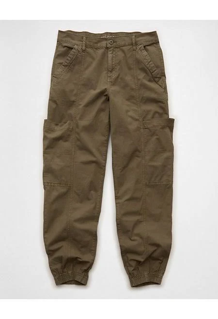 pants AE Women's Snappy Stretch High-Waisted Baggy Cargo Jogger American Eagle Outfitters $17.98