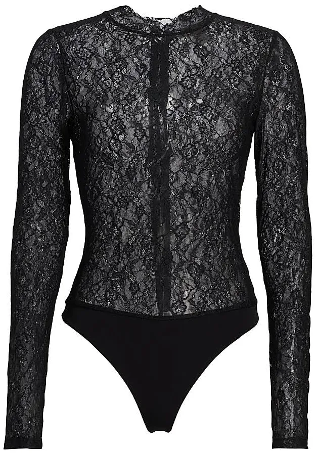 bodysuit Alice + Olivia Women's Taeyn Lace Bodysuit Saks Fifth Avenue $236