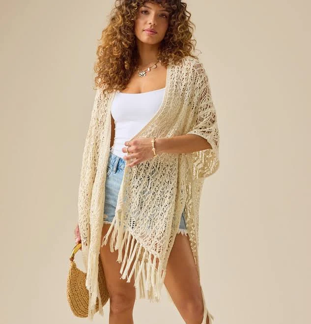 kimono Altar'd State Alessia Crochet Fringe Kimono Altar'd State $68