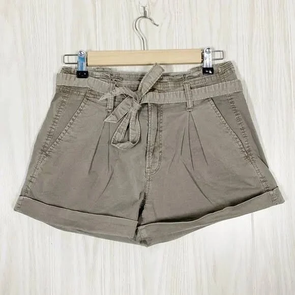 shorts American Eagle Paperbag Casual High Waisted Olive Green Shorts - Size eBay $19.99