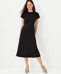 midi dress Ann Taylor Women's Midi Flare Double Knit Dress Ann Taylor $90.99