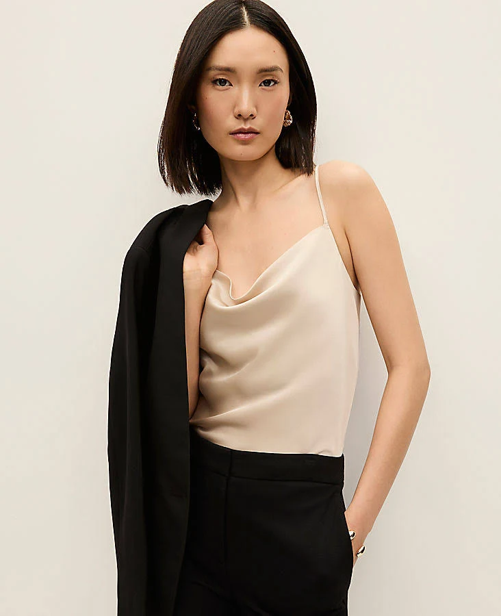 top Ann Taylor Women's Satin Cowl Neck Tank Top Ann Taylor $45.15