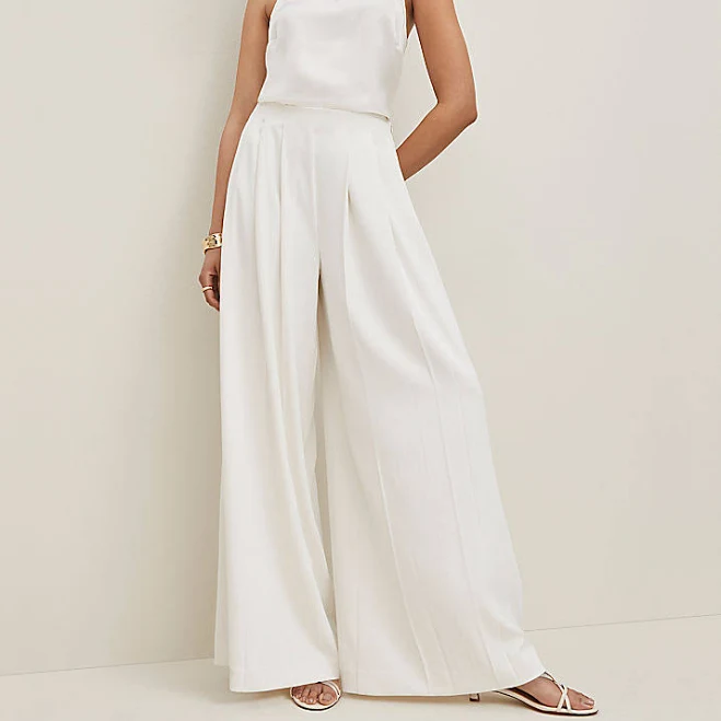 wide leg pants Ann Taylor Women's Triple Pleat Palazzo Pants Ann Taylor $74.5