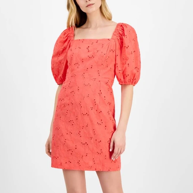 dress Anne Klein Women's Cotton Eyelet Minidress Macy's $139