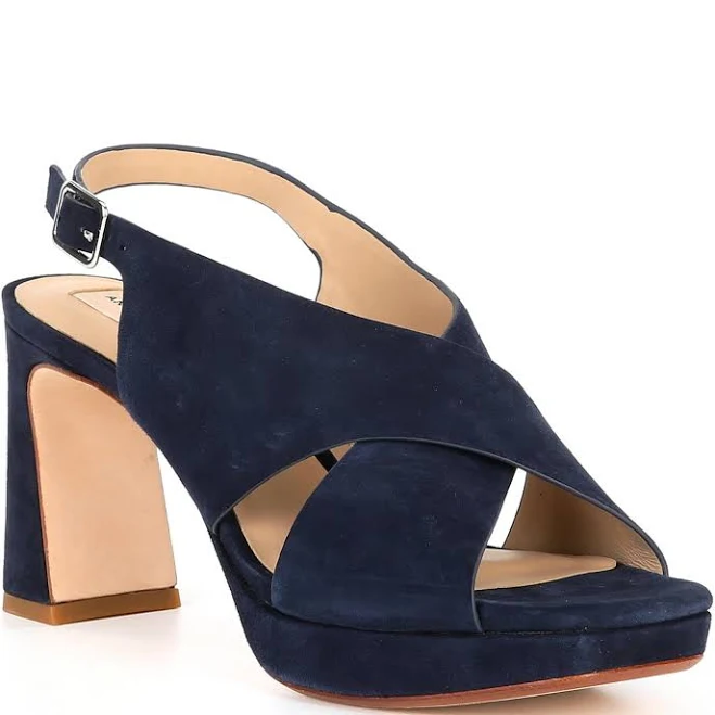 shoes Antonio Melani Dana Suede Platform Xband Slingback Sandals Dillard's $129.99